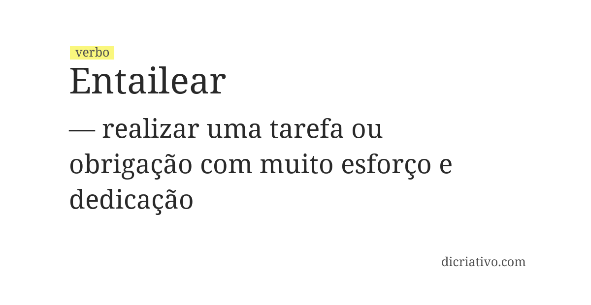 Significado de entailear