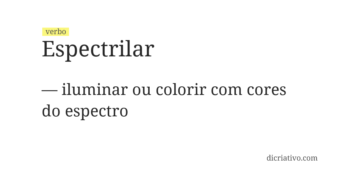 Significado de espectrilar