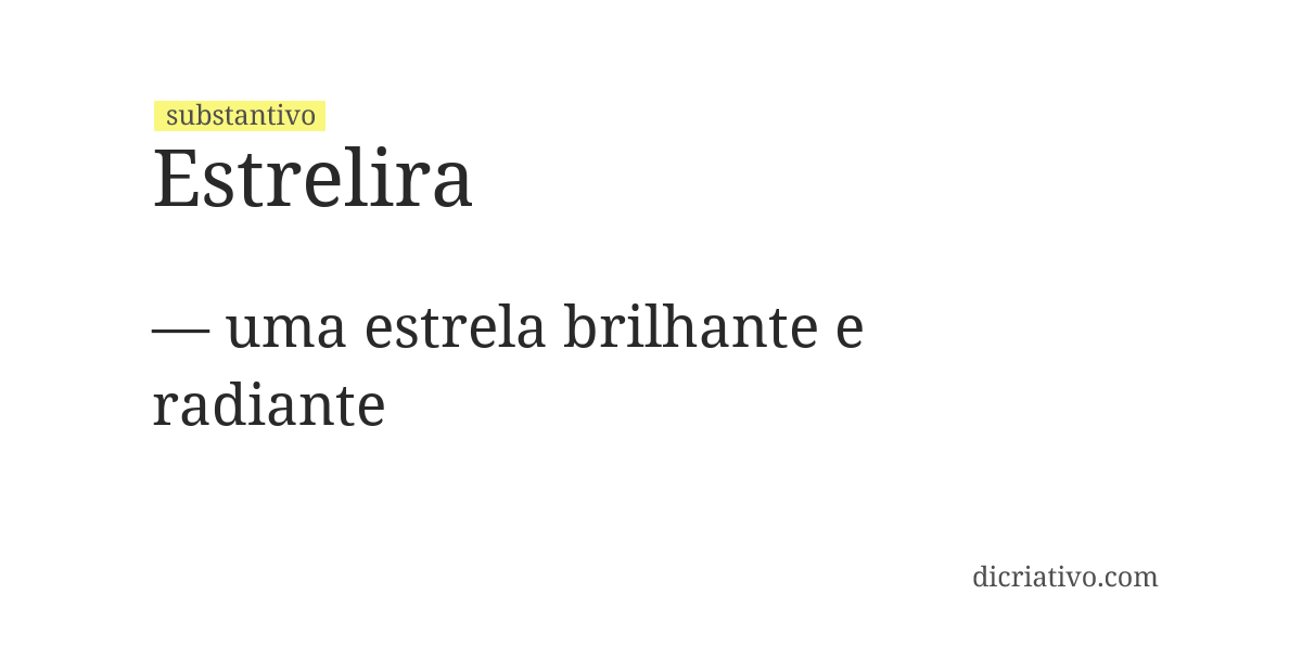 Significado de estrelira