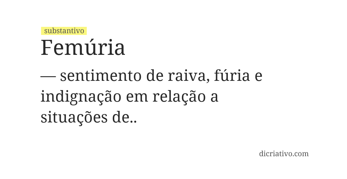 Significado de femúria