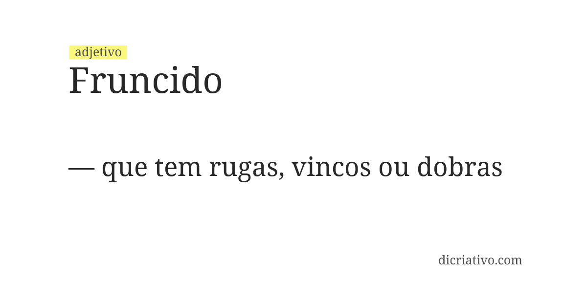 Significado de fruncido