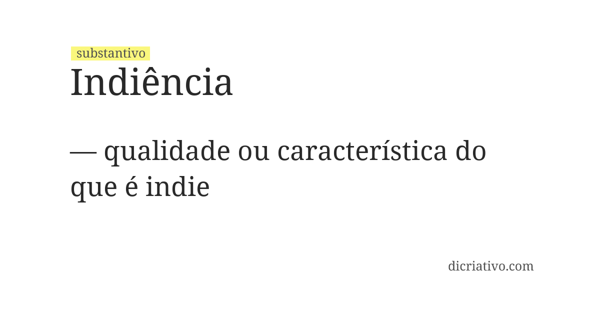 Significado de indiência