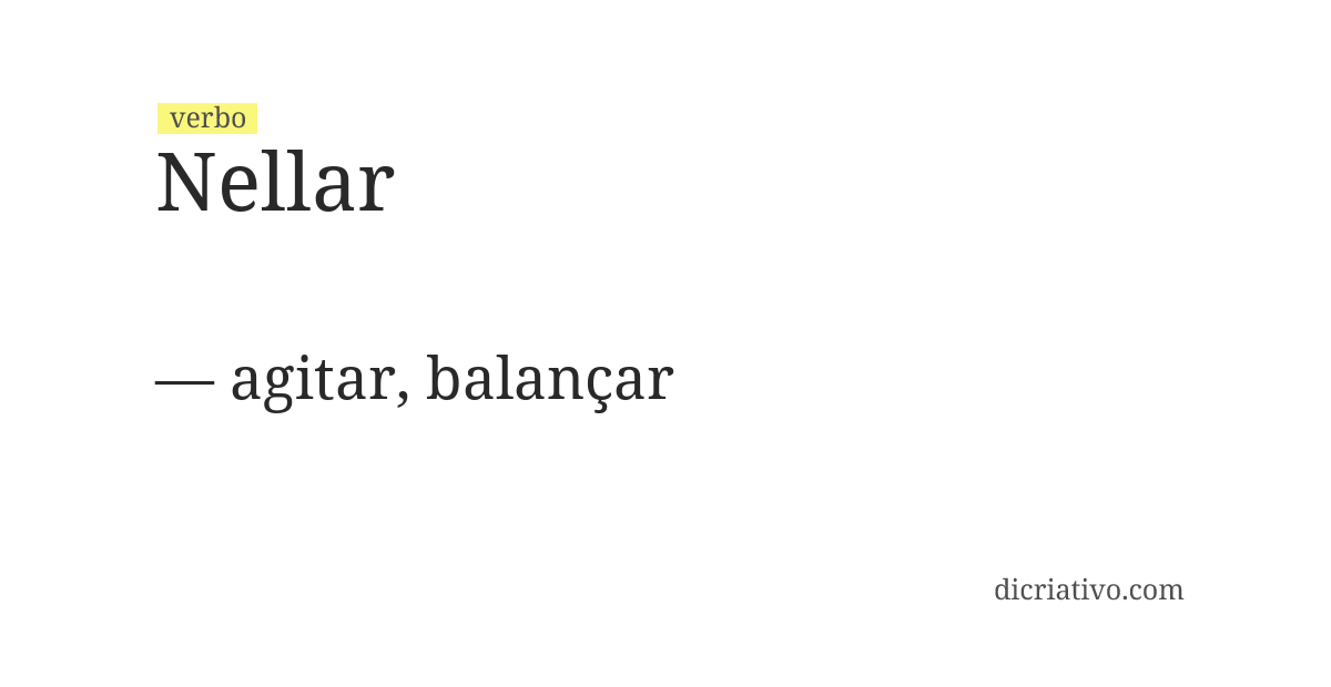Significado de nellar