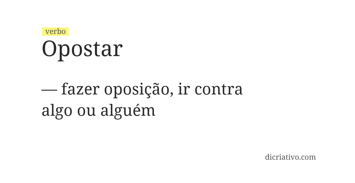 Significado de opostar