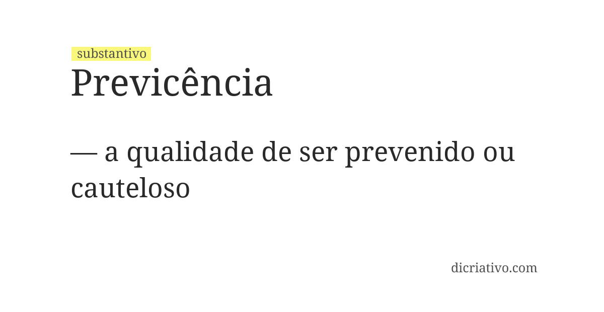 Significado de previcência