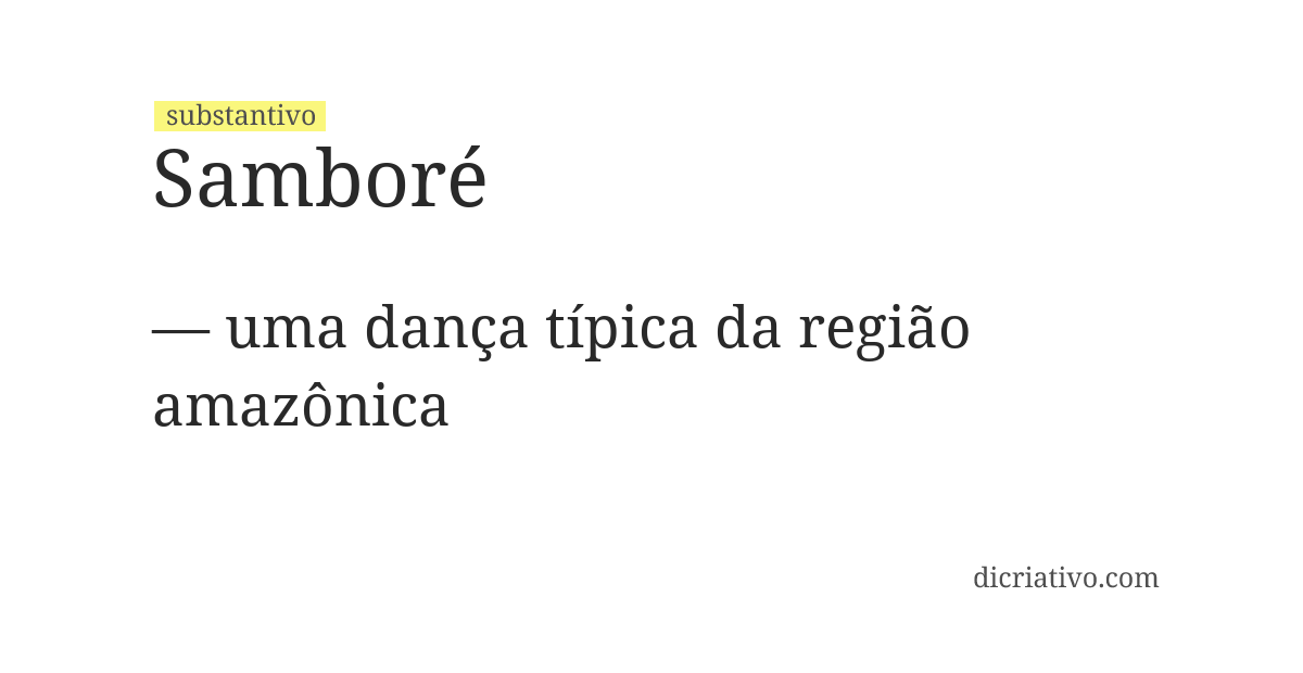 Significado de samboré