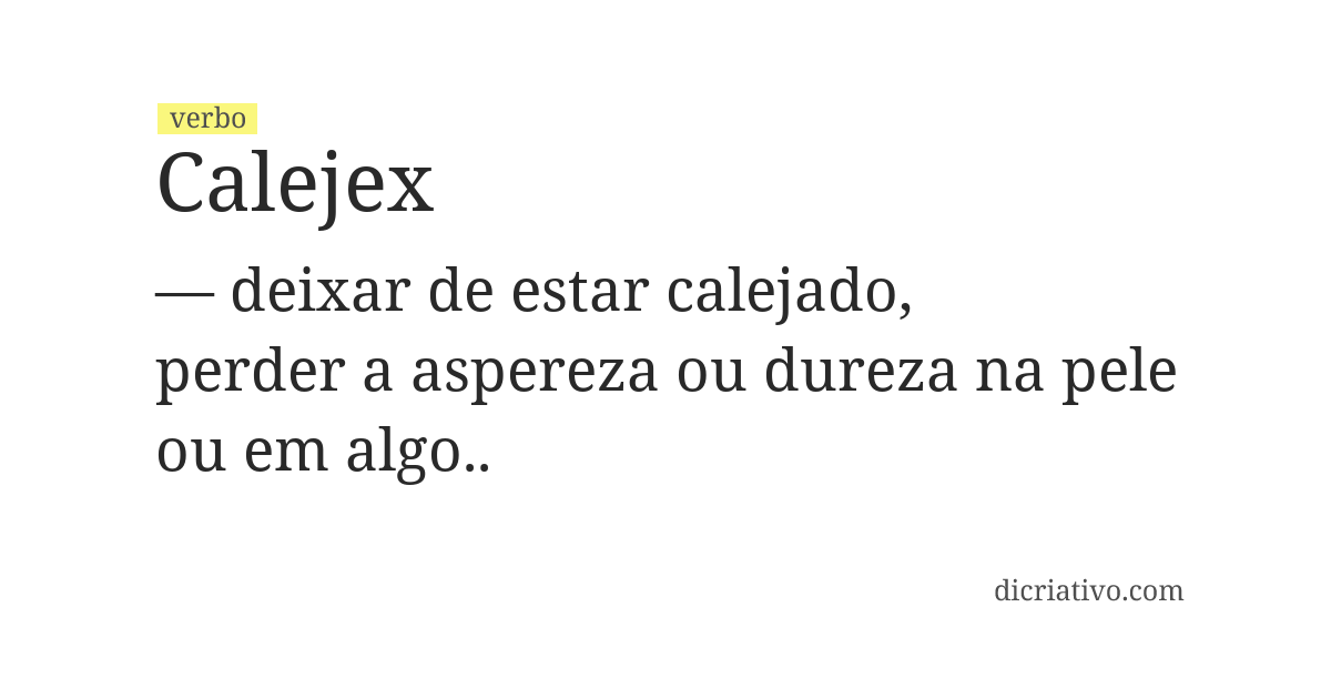 Significado de calejex