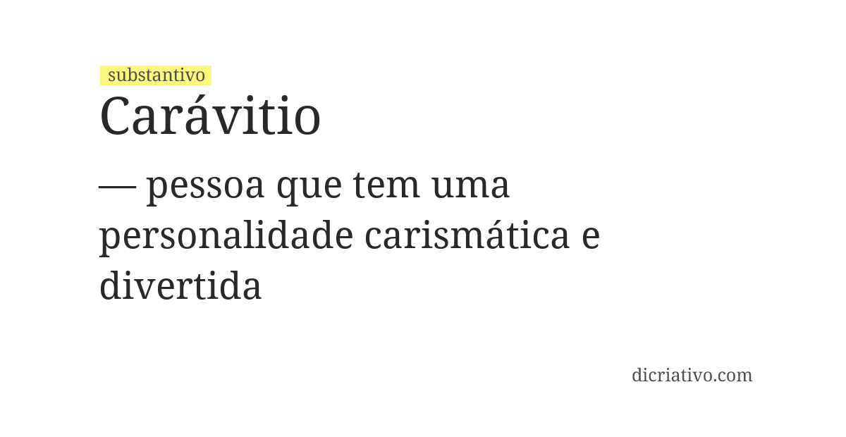Significado de carávitio