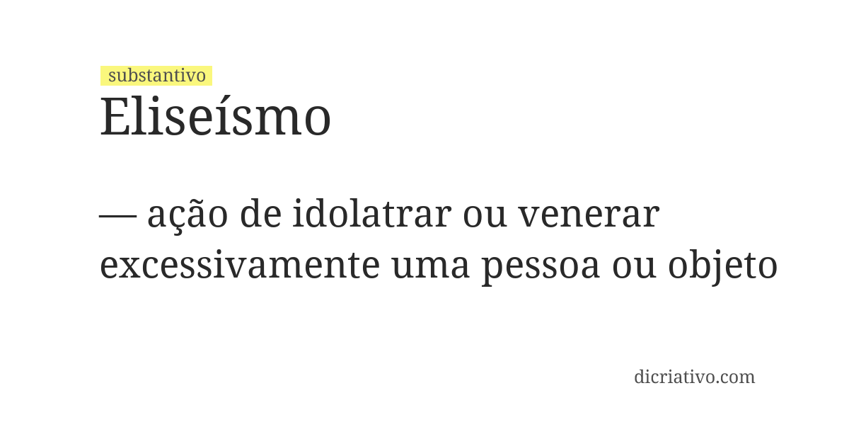 Significado de eliseísmo