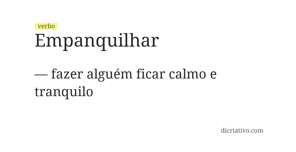 Significado de empanquilhar