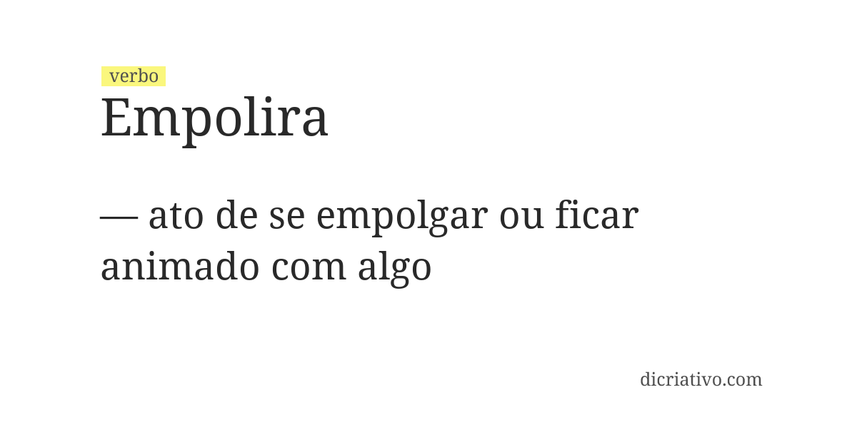 Significado de empolira
