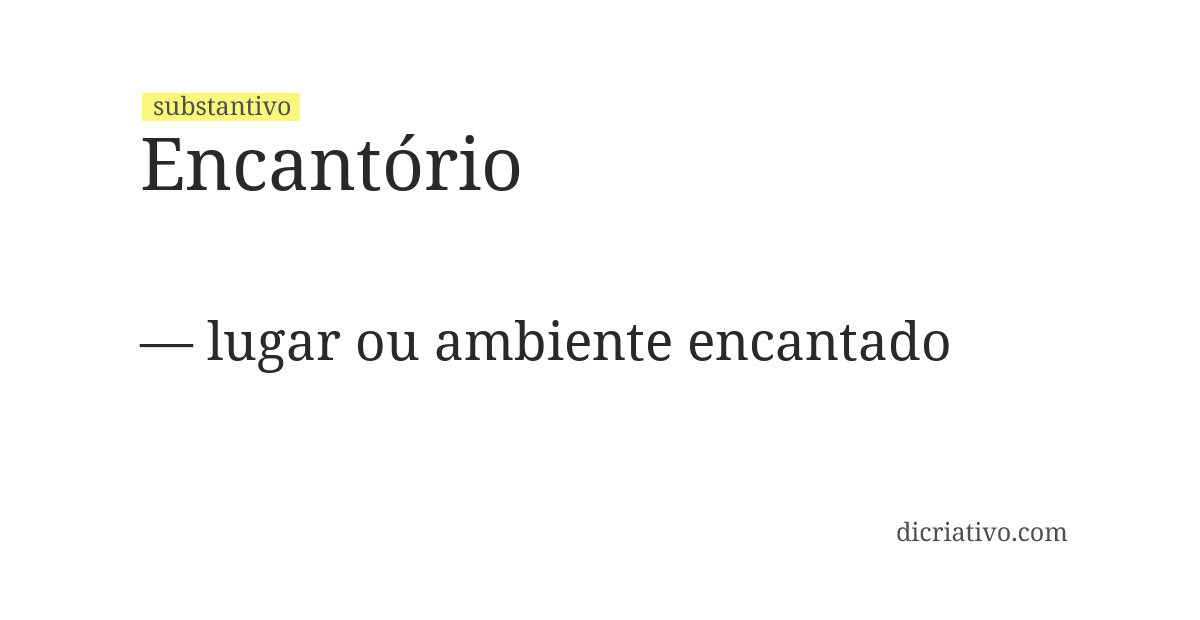 Significado de encantório