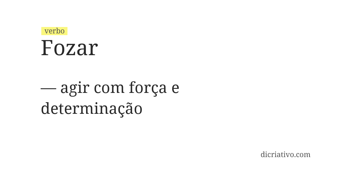 Significado de fozar