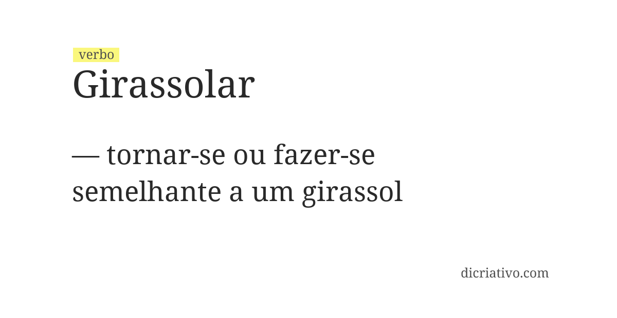 Significado de girassolar