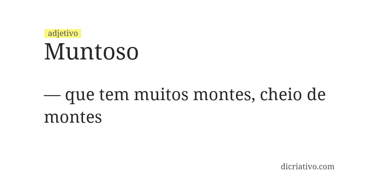 Significado de muntoso