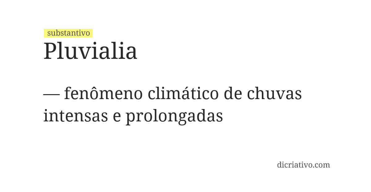 Significado de pluvialia