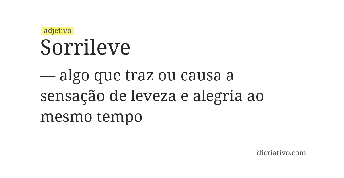 Significado de sorrileve
