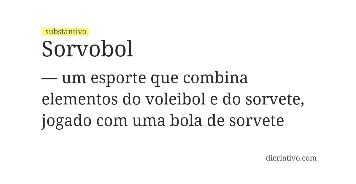 Significado de sorvobol