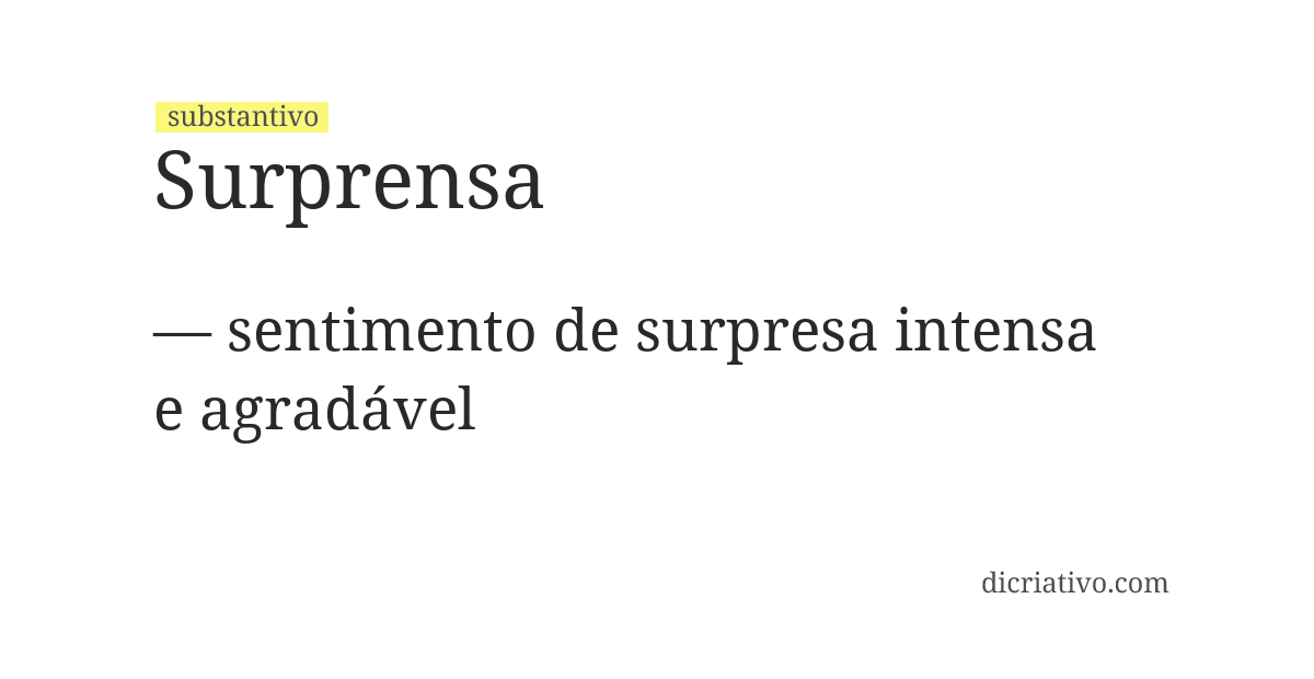 Significado de surprensa