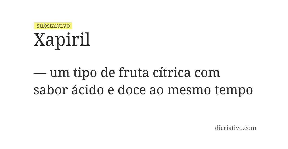 Significado de xapiril