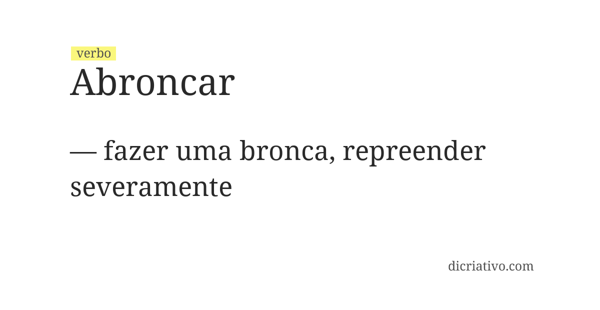 Significado de abroncar