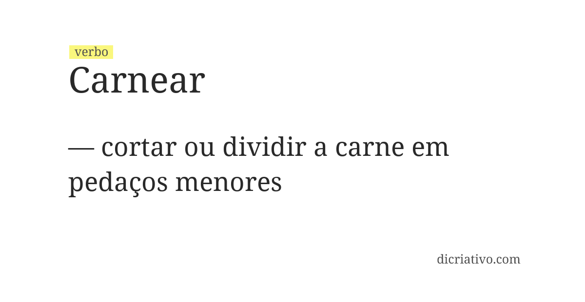 Significado de carnear