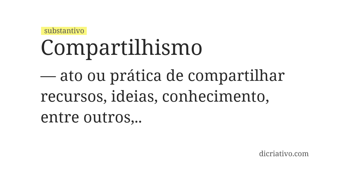Significado de compartilhismo