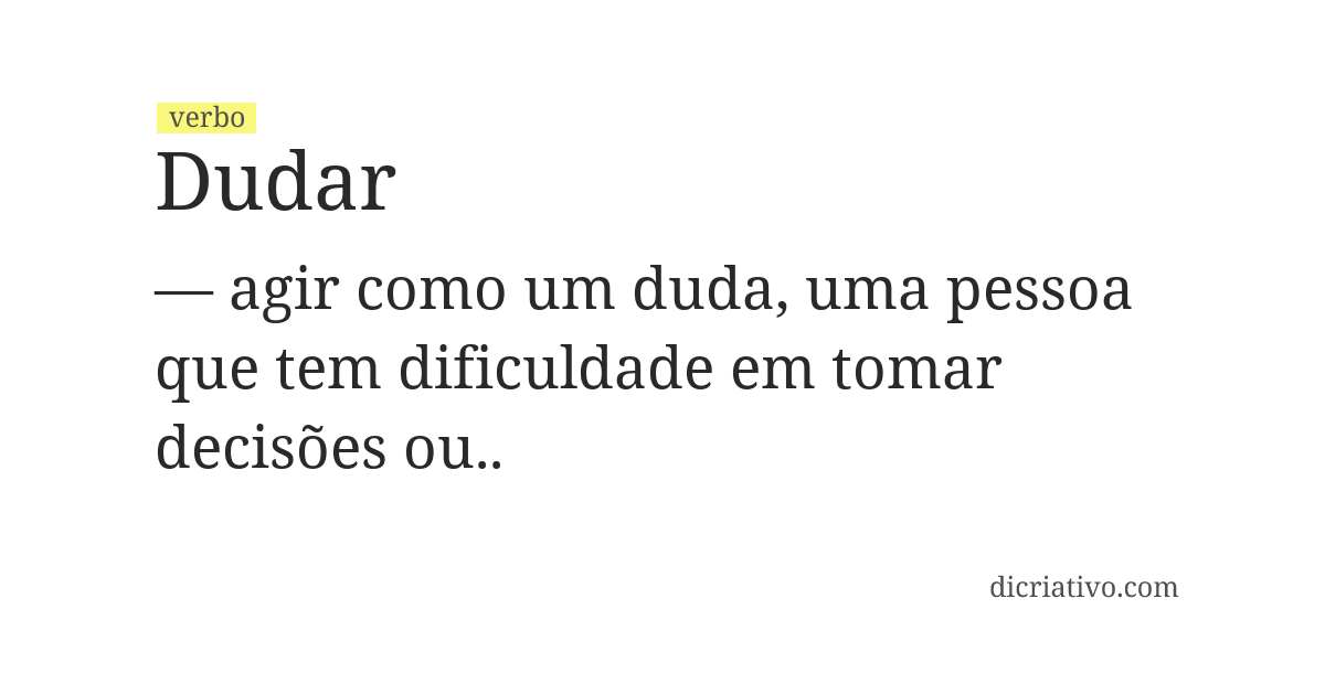 Significado de dudar