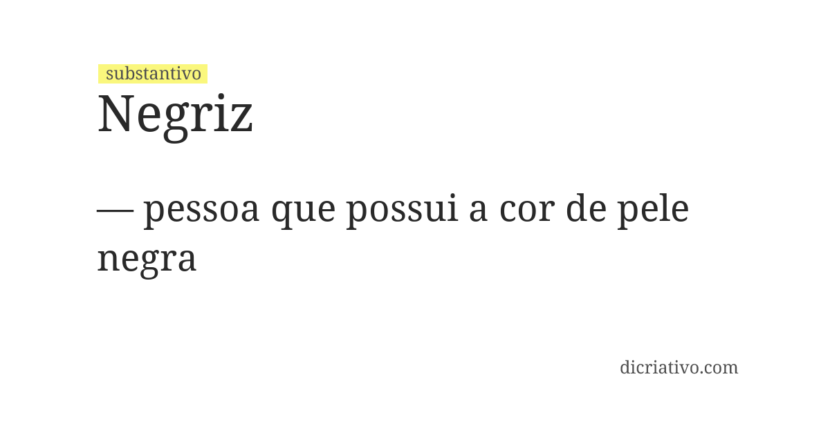 Significado de negriz