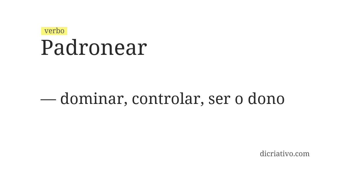 Significado de padronear