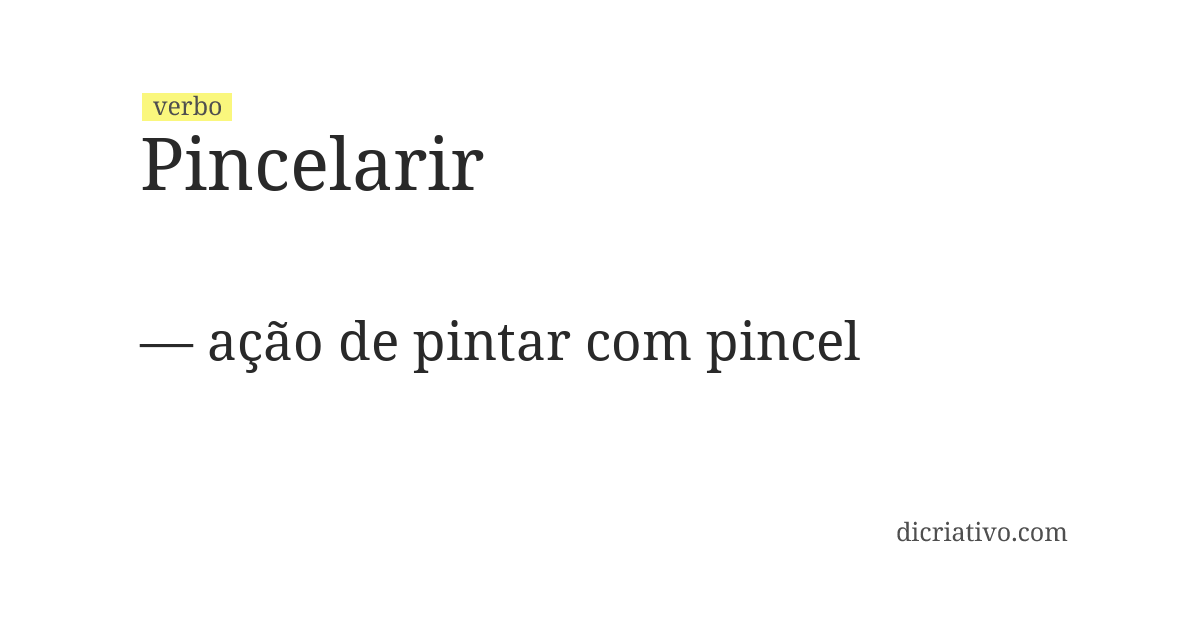 Significado de pincelarir