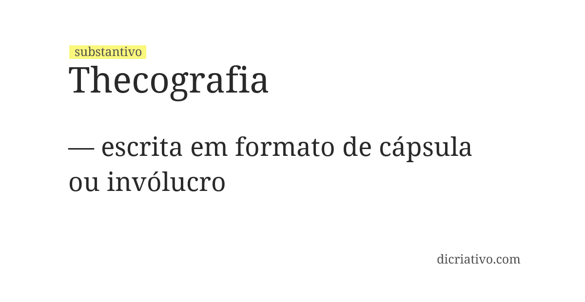 Significado de thecografia