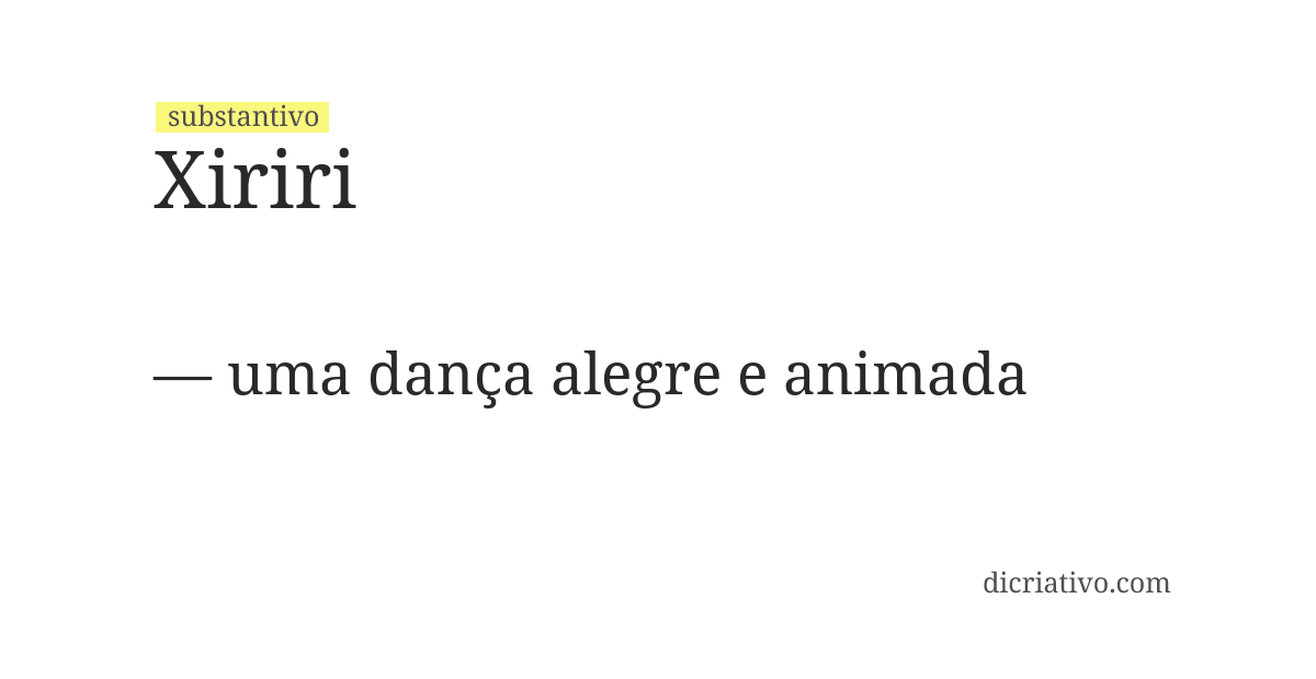 Significado de xiriri