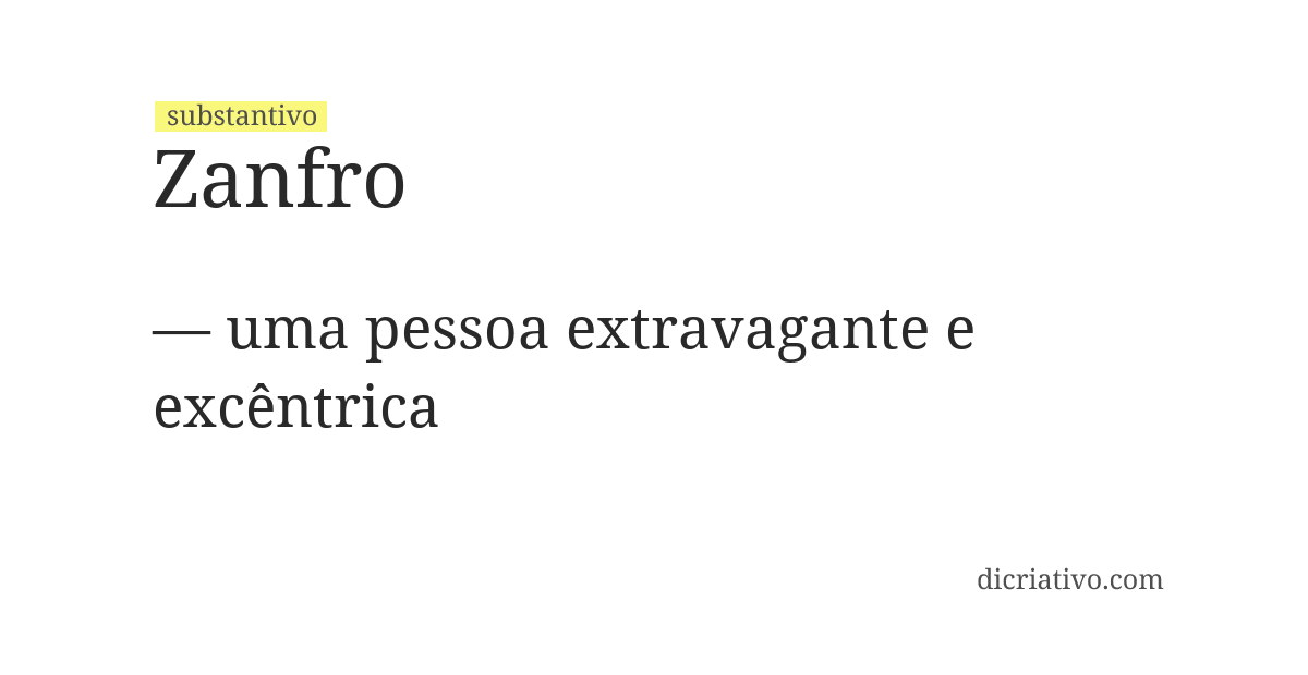 Significado de zanfro