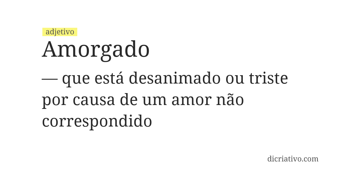 Significado de amorgado