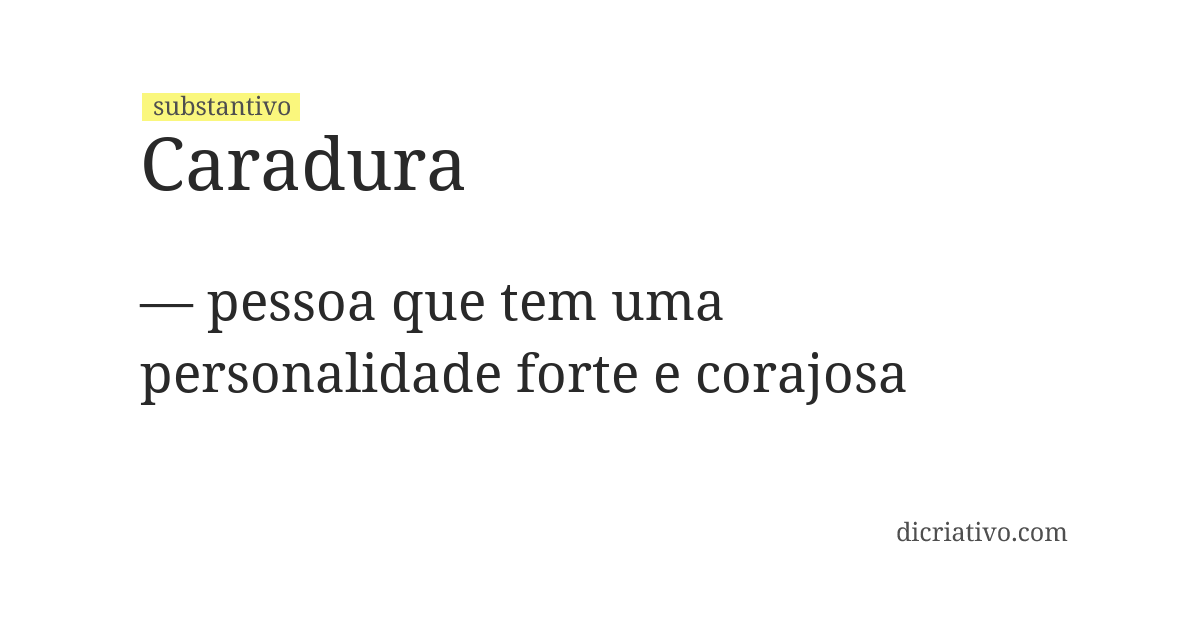 Significado de caradura