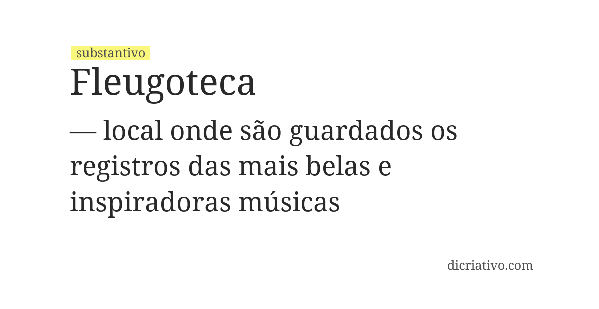 Significado de fleugoteca