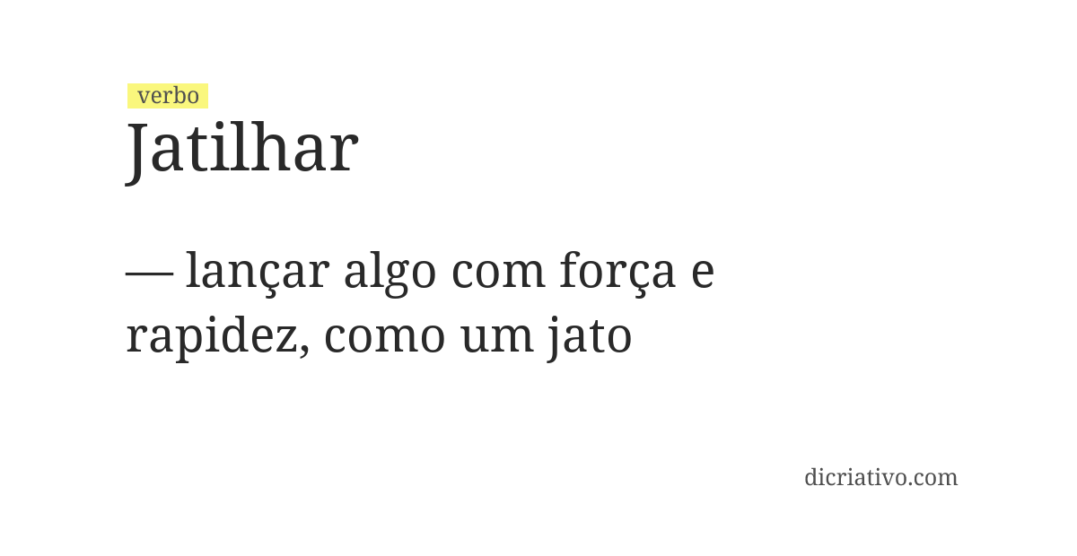 Significado de jatilhar