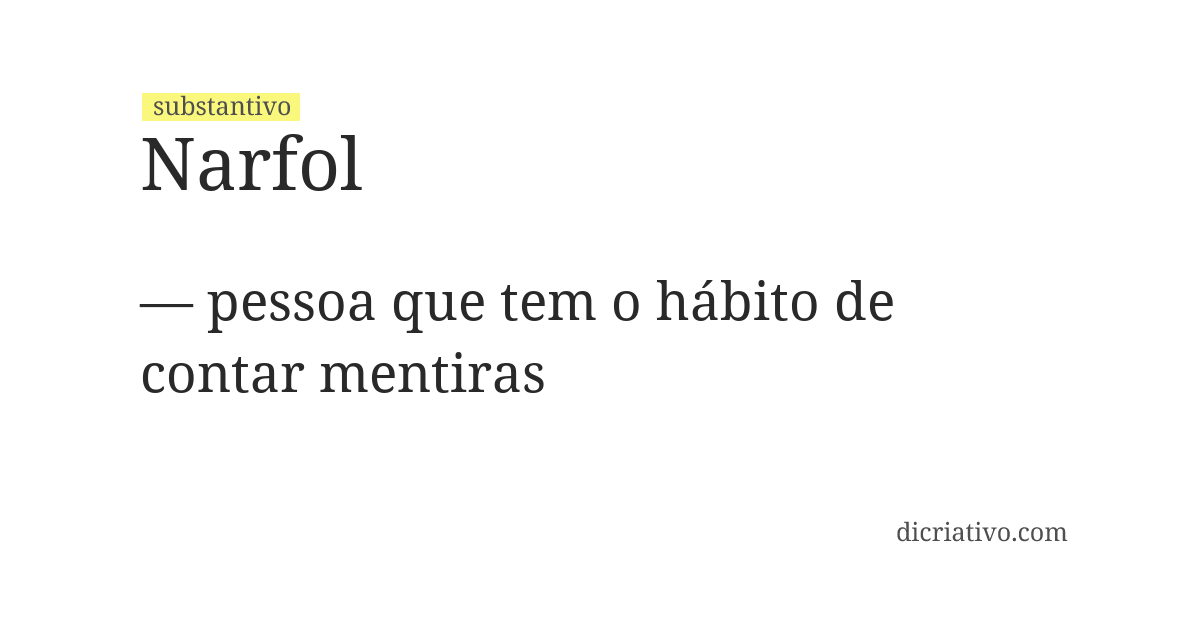Significado de narfol