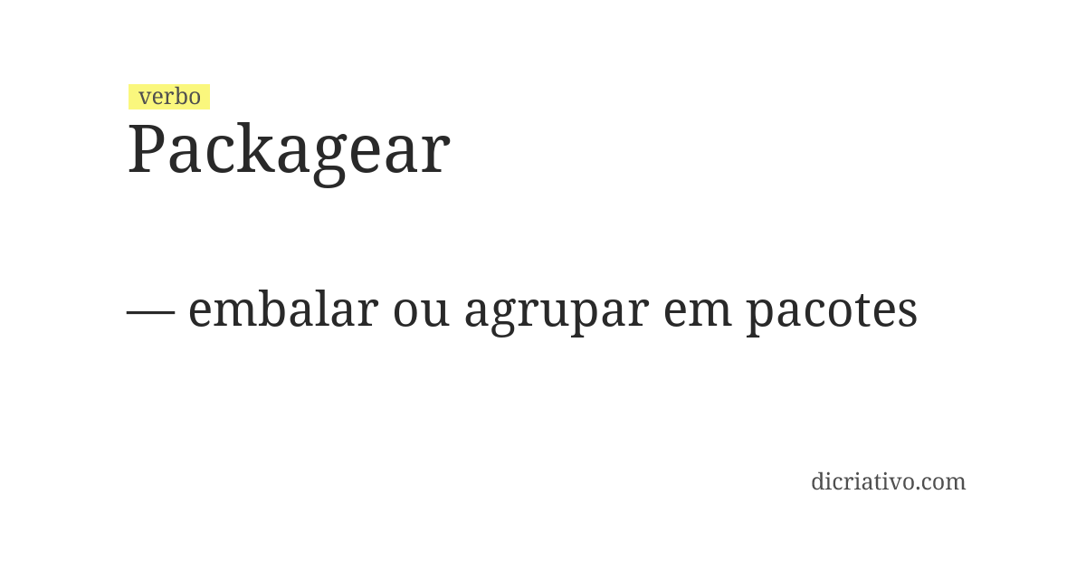 Significado de packagear