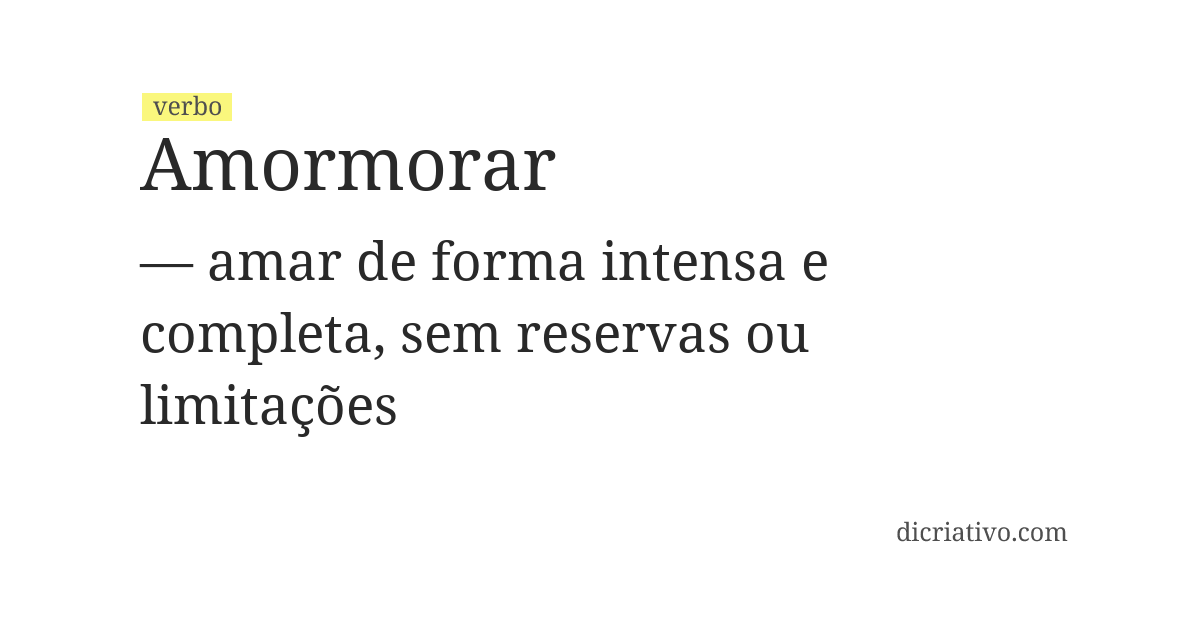 Significado de amormorar