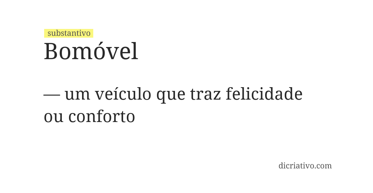 Significado de bomóvel