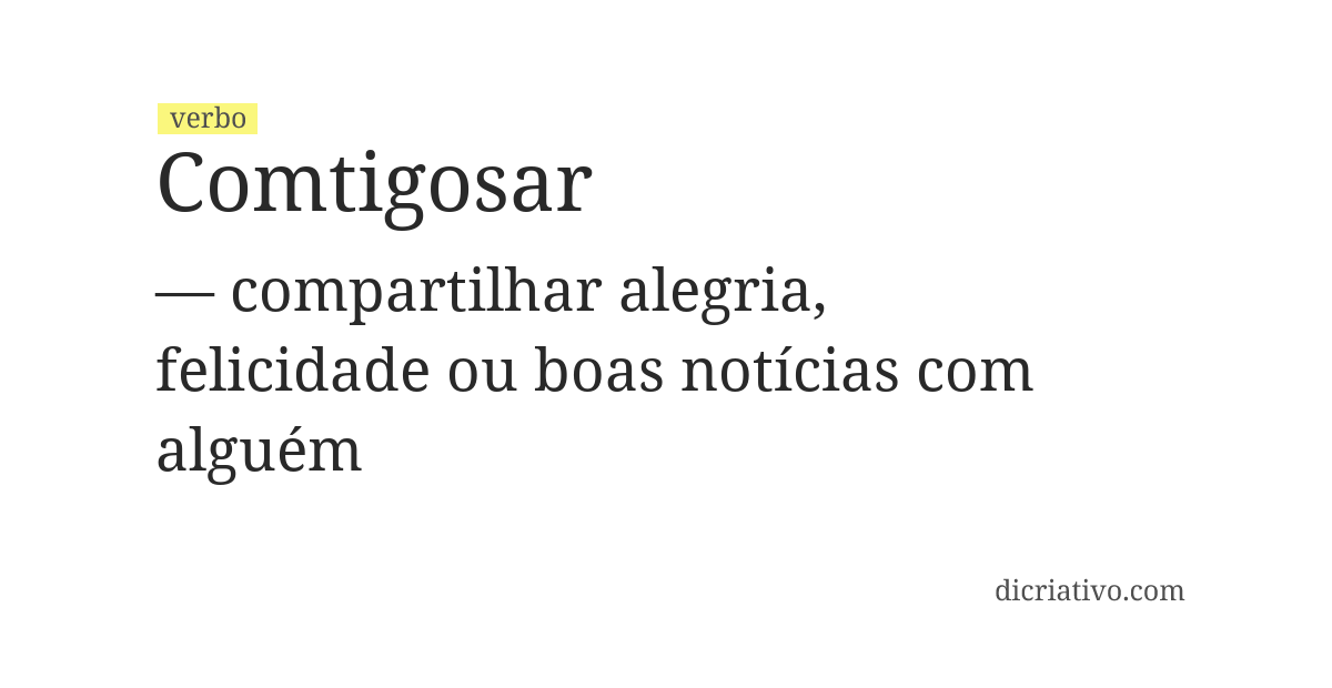 Significado de comtigosar