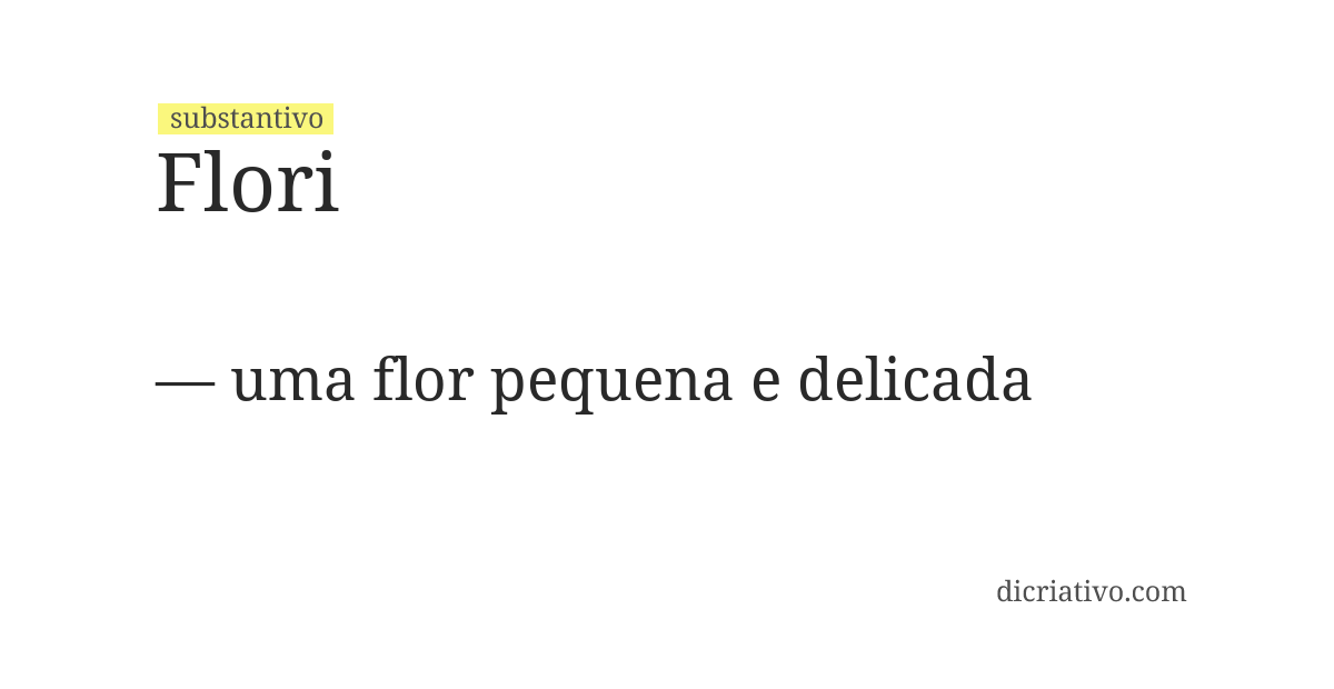 Significado de flori