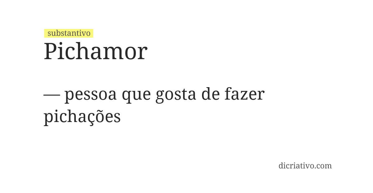 Significado de pichamor