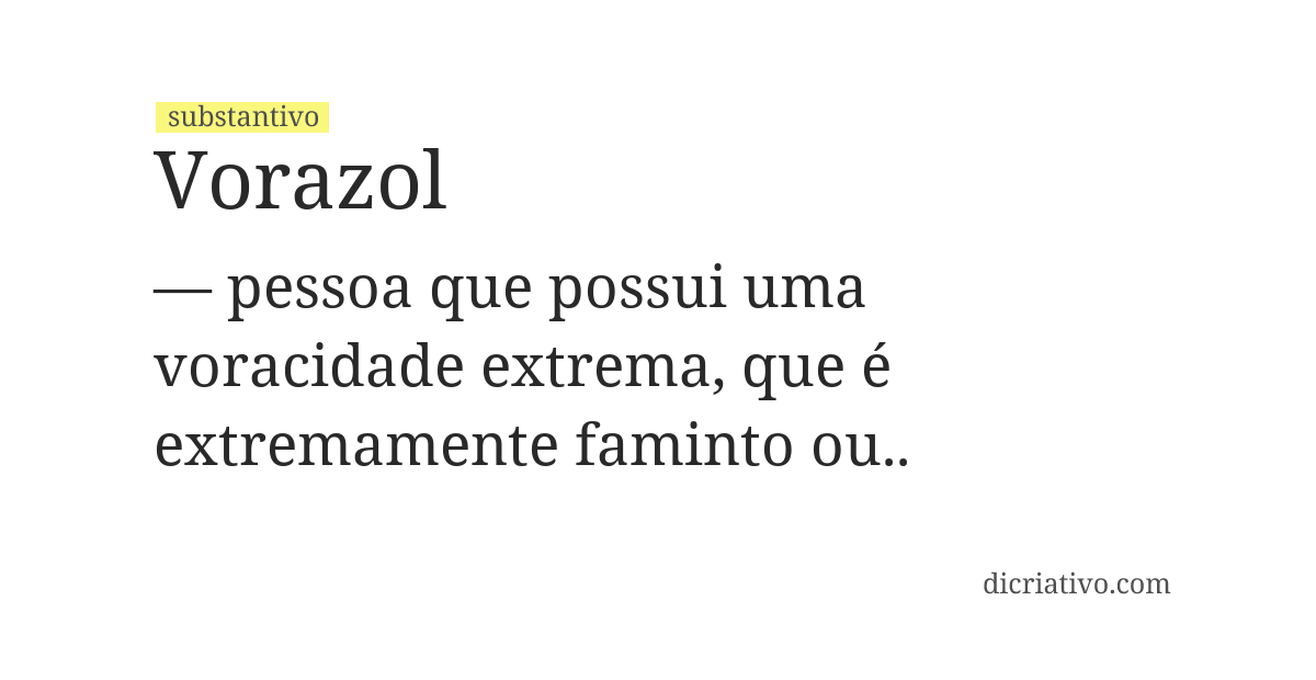 Significado de vorazol