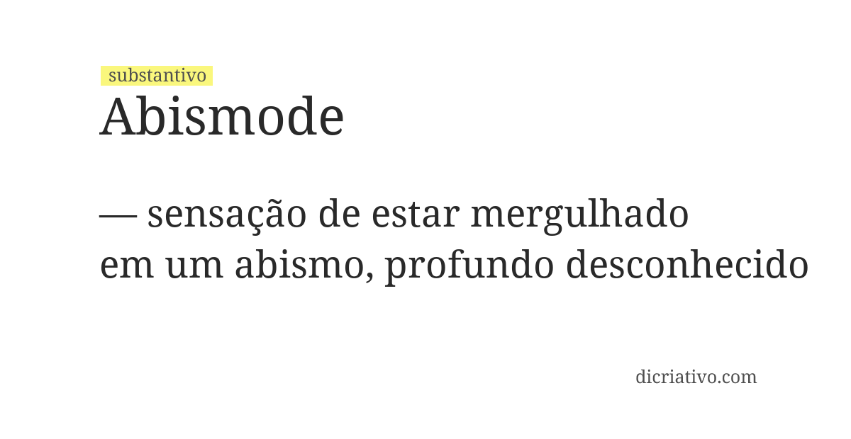 Significado de abismode