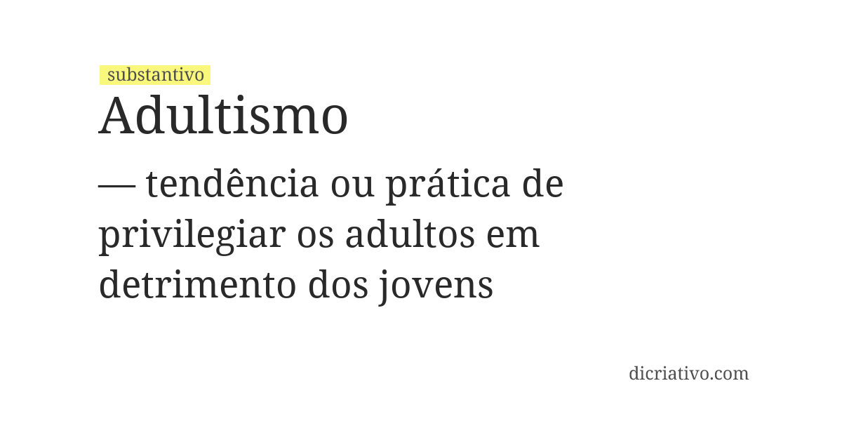 Significado de adultismo