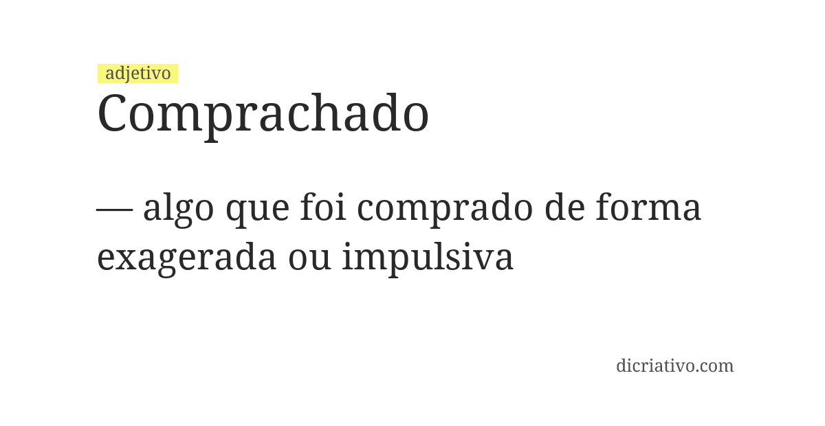Significado de comprachado
