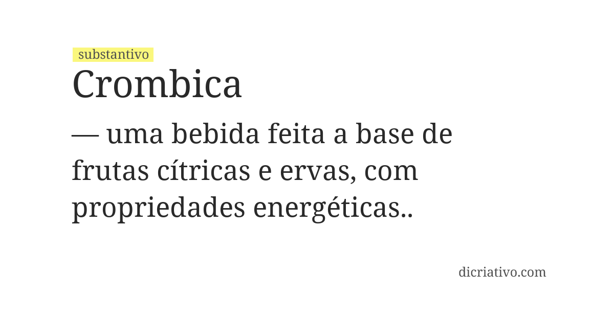 Significado de crombica